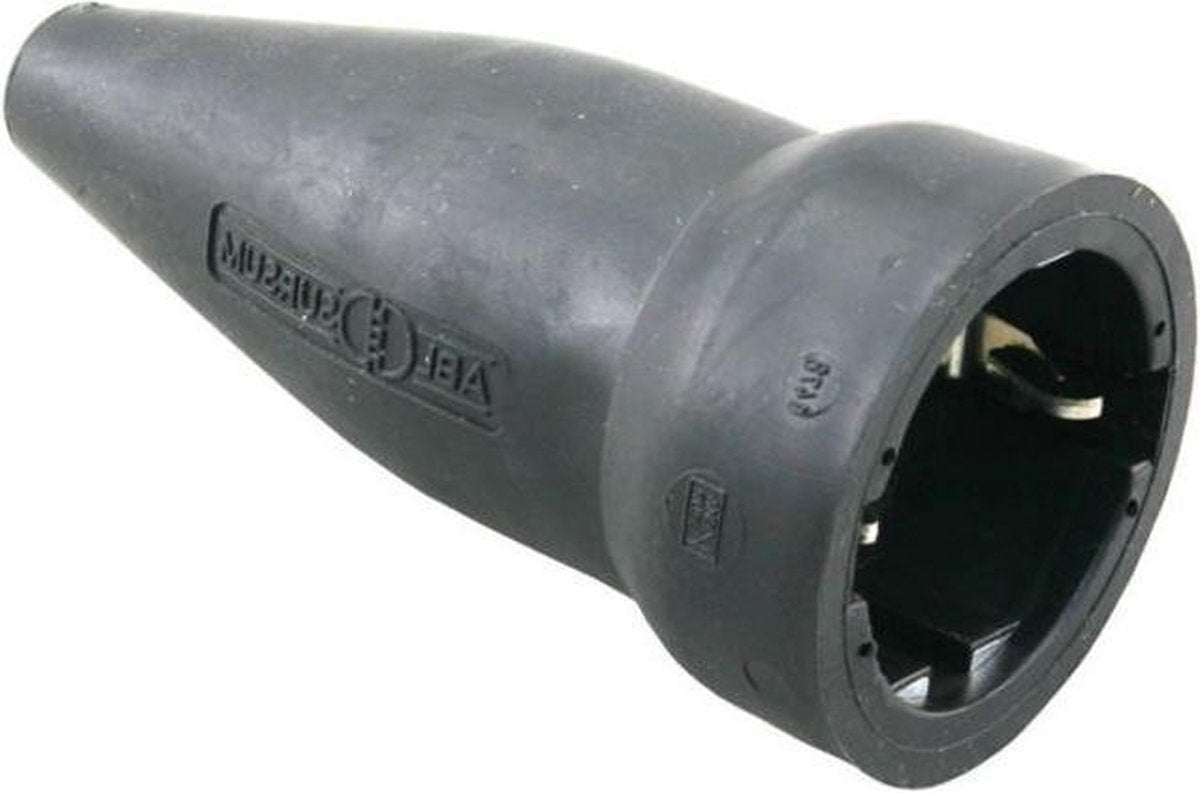 ABL Contrastekker 250v rubber zwart