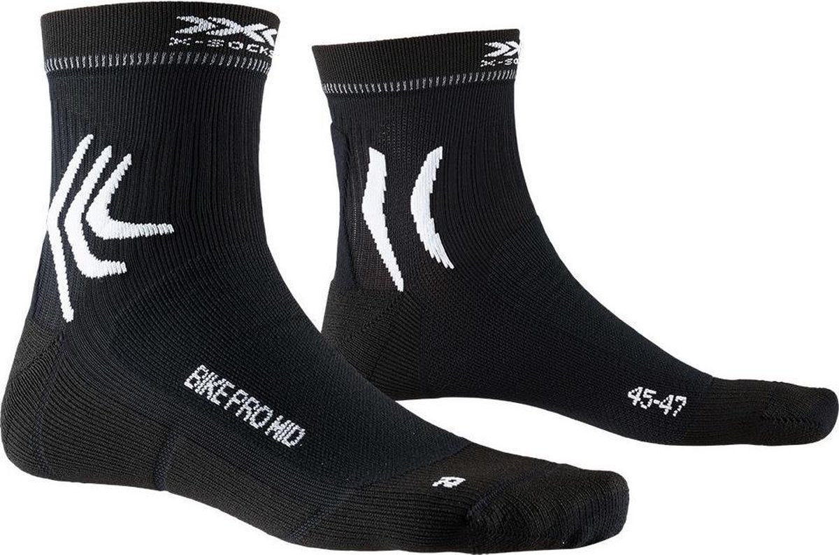 X-socks Sokken Bike Pro Mtb Polyamide Zwart/wit Maat 45-47