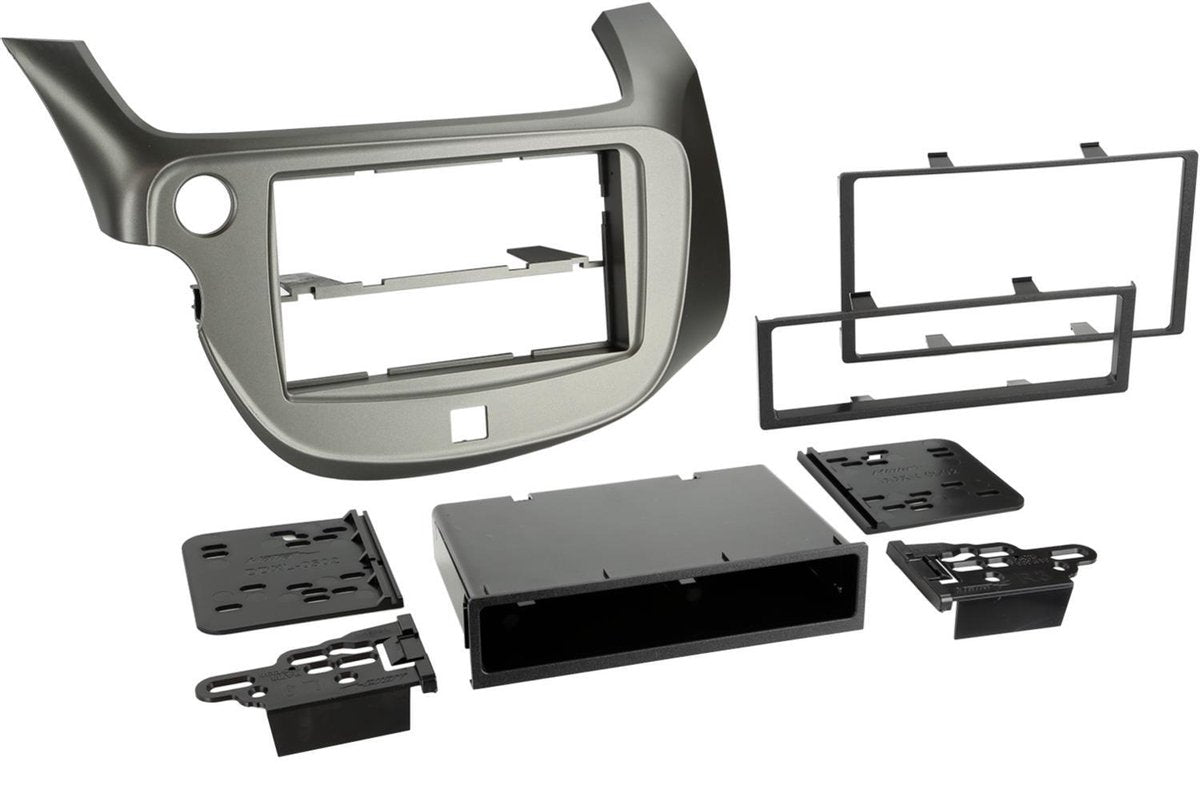 2-DIN Paneel Honda Fit/ Jazz 2009-2013 - Kleur: zilver
