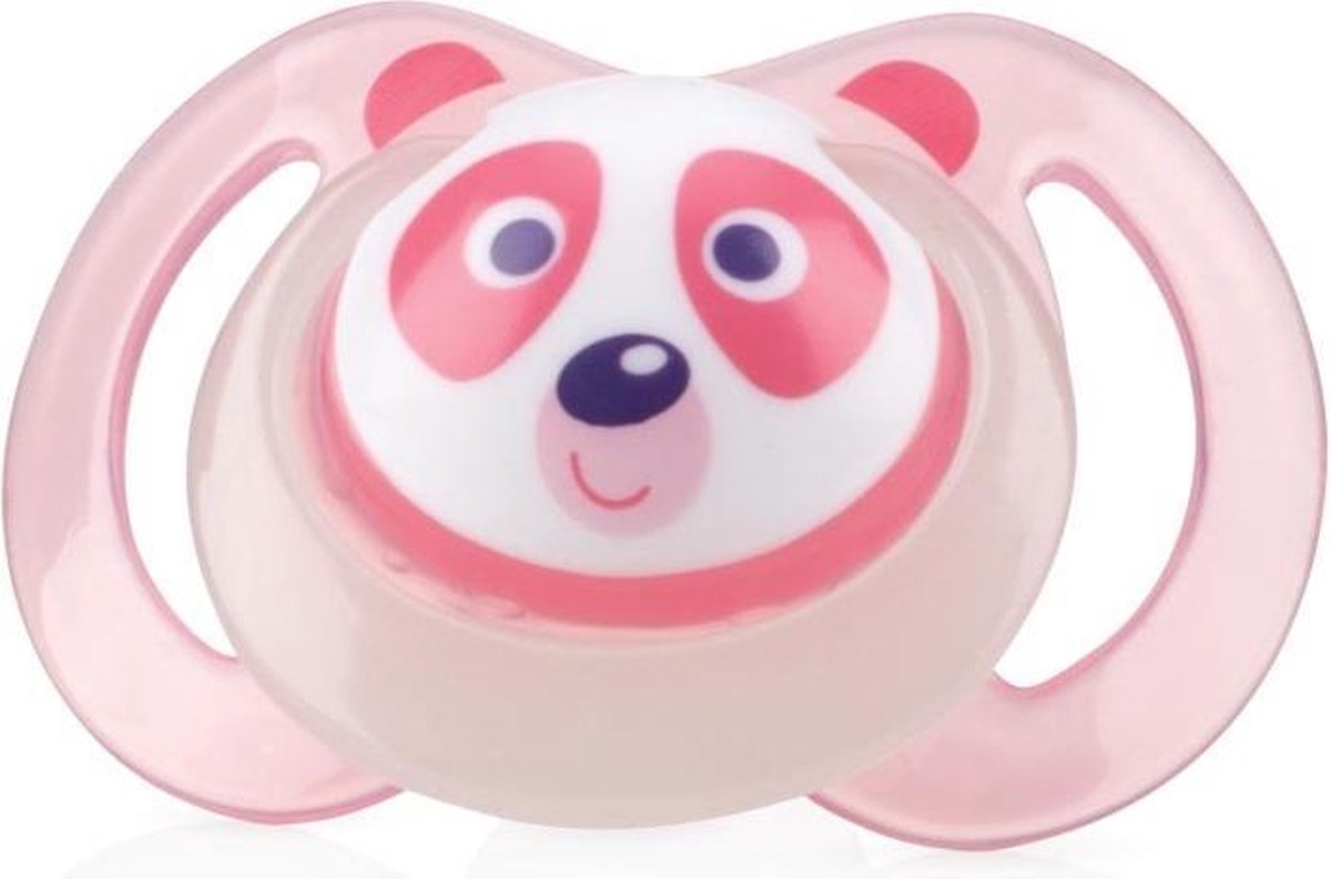 Nuby Fopspeen Little Moments - Glow Ovaal 12 Cm Roze