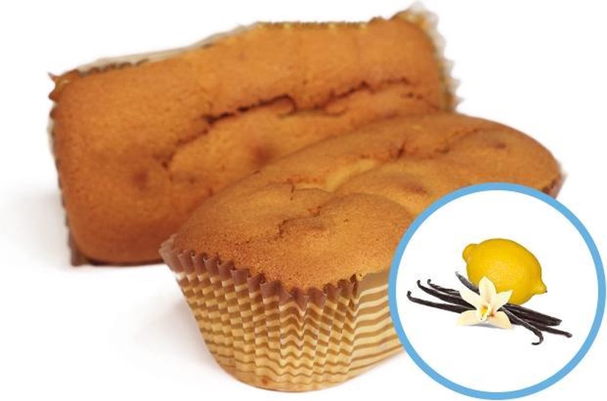 Ciao Carb |   Protocake Vanille Citroen | 4 x 45 gram  | Low Carb Cake | Eiwitrijk   | Snel afvallen zonder hongergevoel!