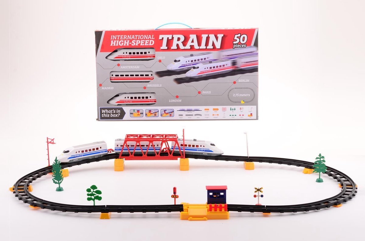 Hoge snelheid treinset doos 50-delig