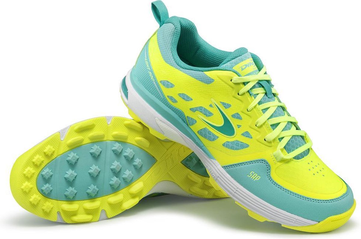Dita LGHT 500 "Slim Fit" 8017.016 - Hockeyschoenen - Fluo Yellow/Mint - Dames Maat 7