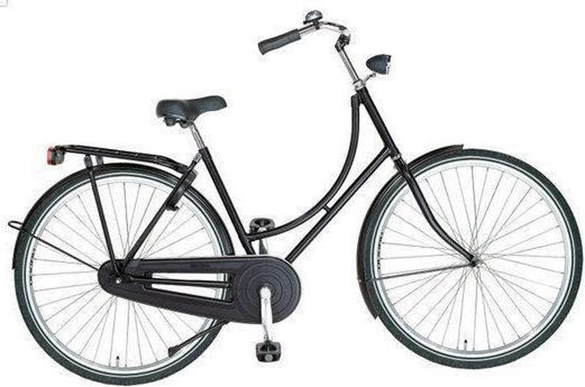 Tulp 2 - Omafiets - 56 cm - Matt Zwart