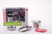 Home and Kitchen Stalen pannenset 8 delig