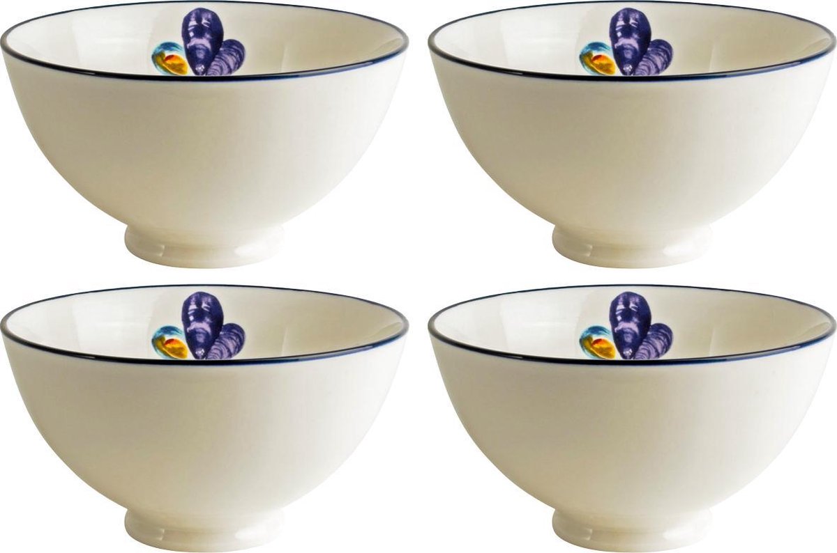 Schaaltje Ø 13cm Mossel - set 4 stuks
