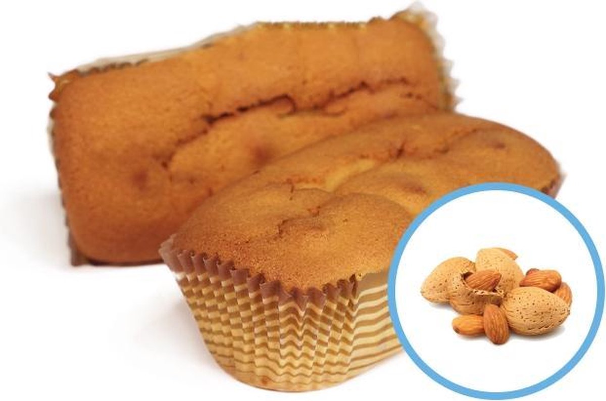 Ciao Carb |   Protocake Amandel | 4 x 45 gram  | Low Carb Cake | Eiwitrijk   | Snel afvallen zonder hongergevoel!
