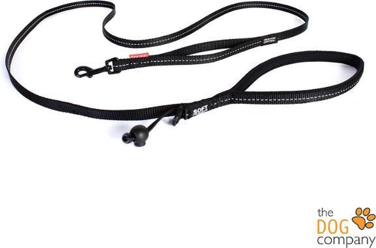 EzyDog Soft Trainer LITE - Hondenriem kleine honden - 180cm x 12mm - Zwart