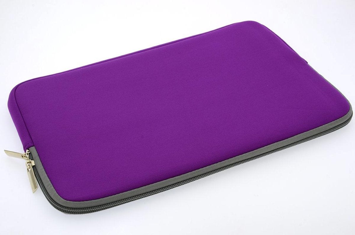 XLmobiel.nl Universeel Sleeve 15 inch Paars Insteek hoesje Soft - Slim - Polyester