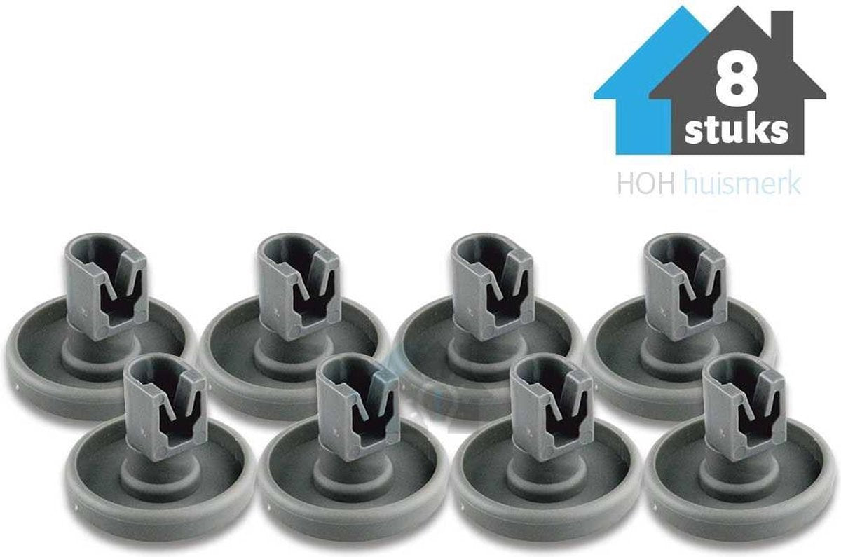Vaatwasser Wiel van onderkorf 8 stuks 40mm - Geschikt voor IKEA - AEG - Zanussi - Electrolux  - 50269757006 / 50286965004