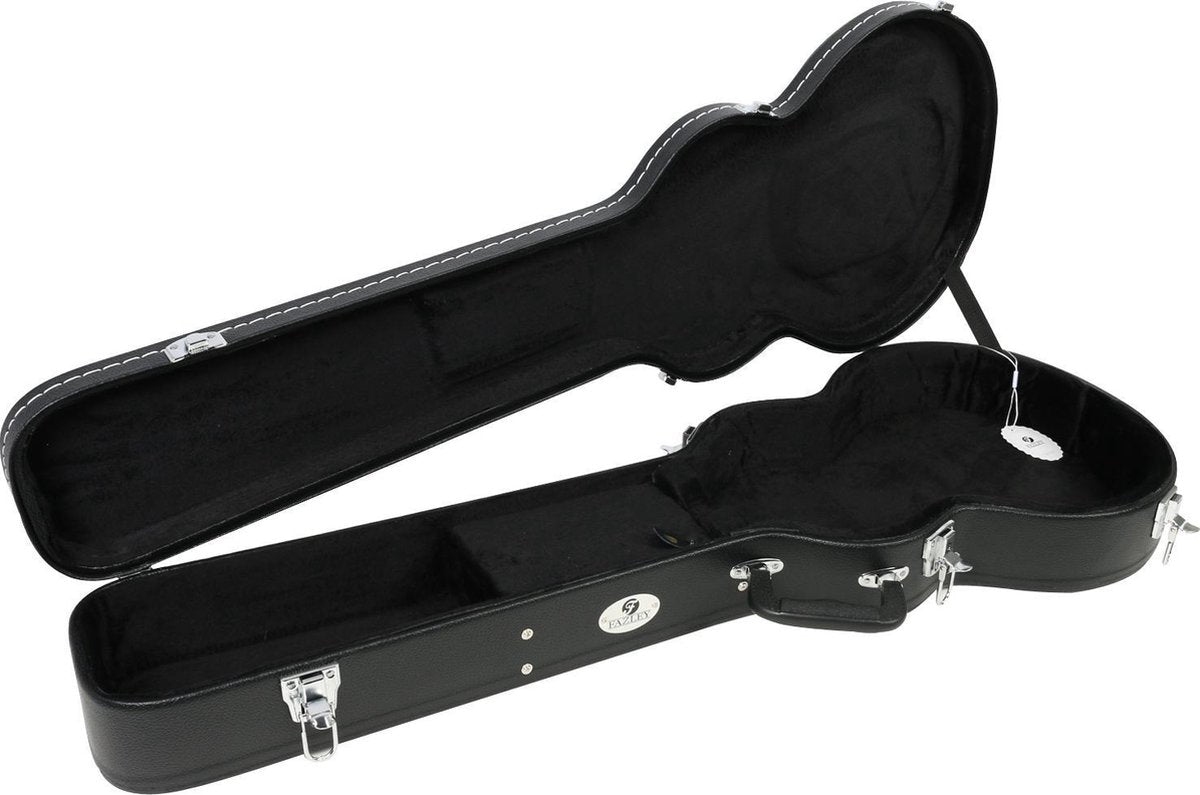 De Fazley GC 300 is een passende gitaarkoffer voor de Gibson® Les Paul® gitaren. Ook andere elektrische singlecut-gitaren zoals de Eclipse-modellen van ESP LTD kunnen in deze zwarte
