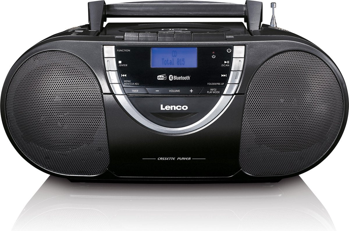 Lenco SCD-6900GY - Draagbare radio CD-speler met DAB+ en Bluetooth - Grijs
