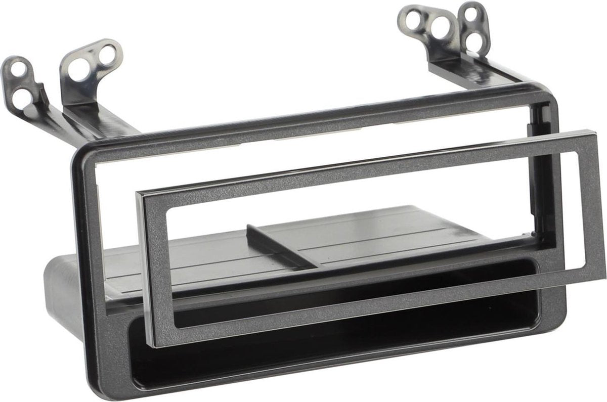 1-DIN Paneel met aflegbakje Toyota Avensis/ Celica/ MR2/ RAV4/ Yaris Kleur: Zwart