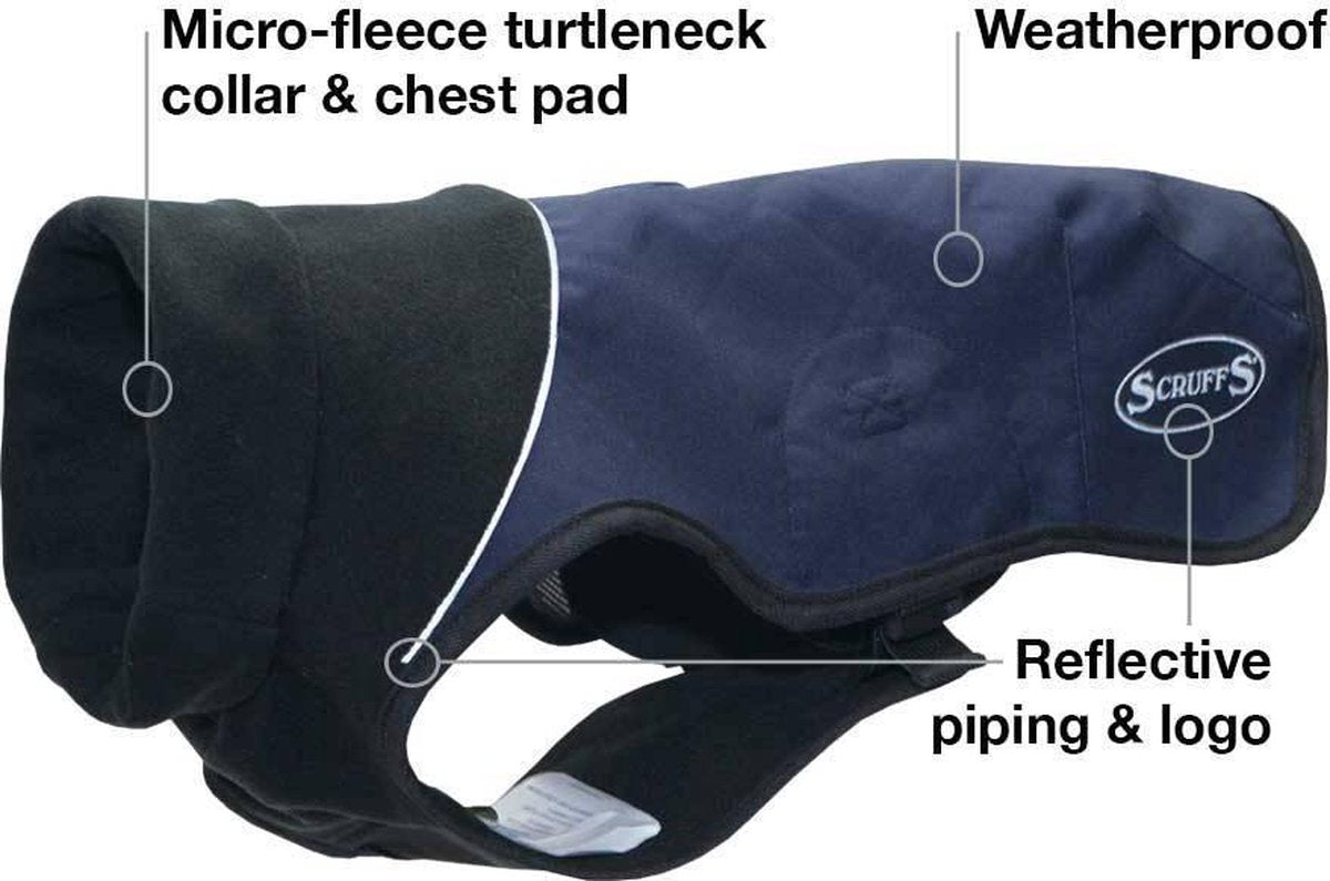 Scruffs Thermal Warme Hondenjas - Donker BLauw - XXXL - 70 cm