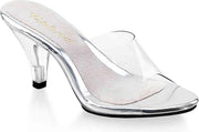 Fabulicious Muiltjes met hak -40 Shoes- BELLE-301 US 10 Transparant/Zilverkleurig