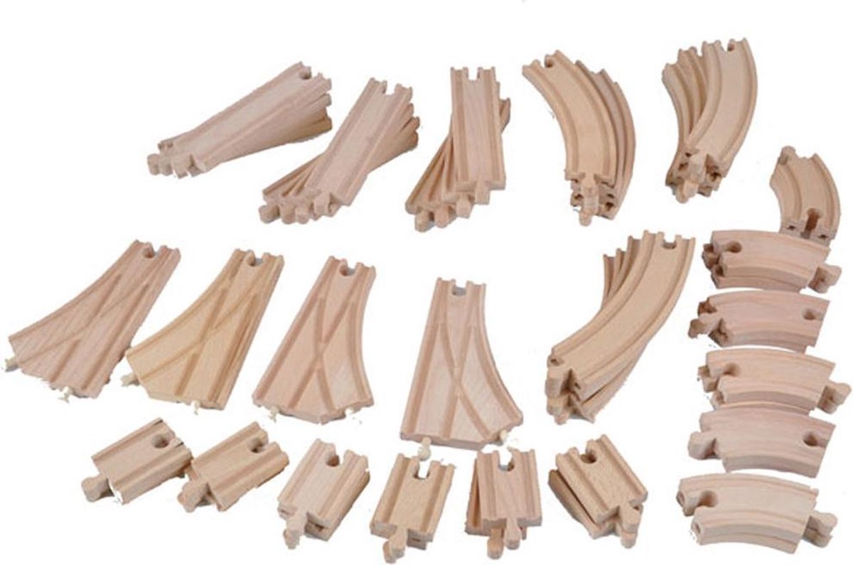 Houten treinset  Megapack 52 delig