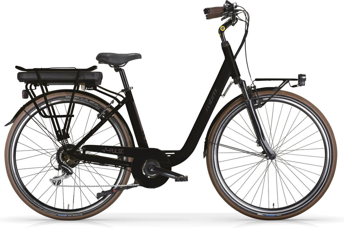 MBM Pulse Elektrische Damesfiets 43 Cm 7 Speed Mat Zwart 26″ Wielen