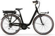 MBM Pulse Elektrische Damesfiets 43 Cm 7 Speed Mat Zwart 26″ Wielen