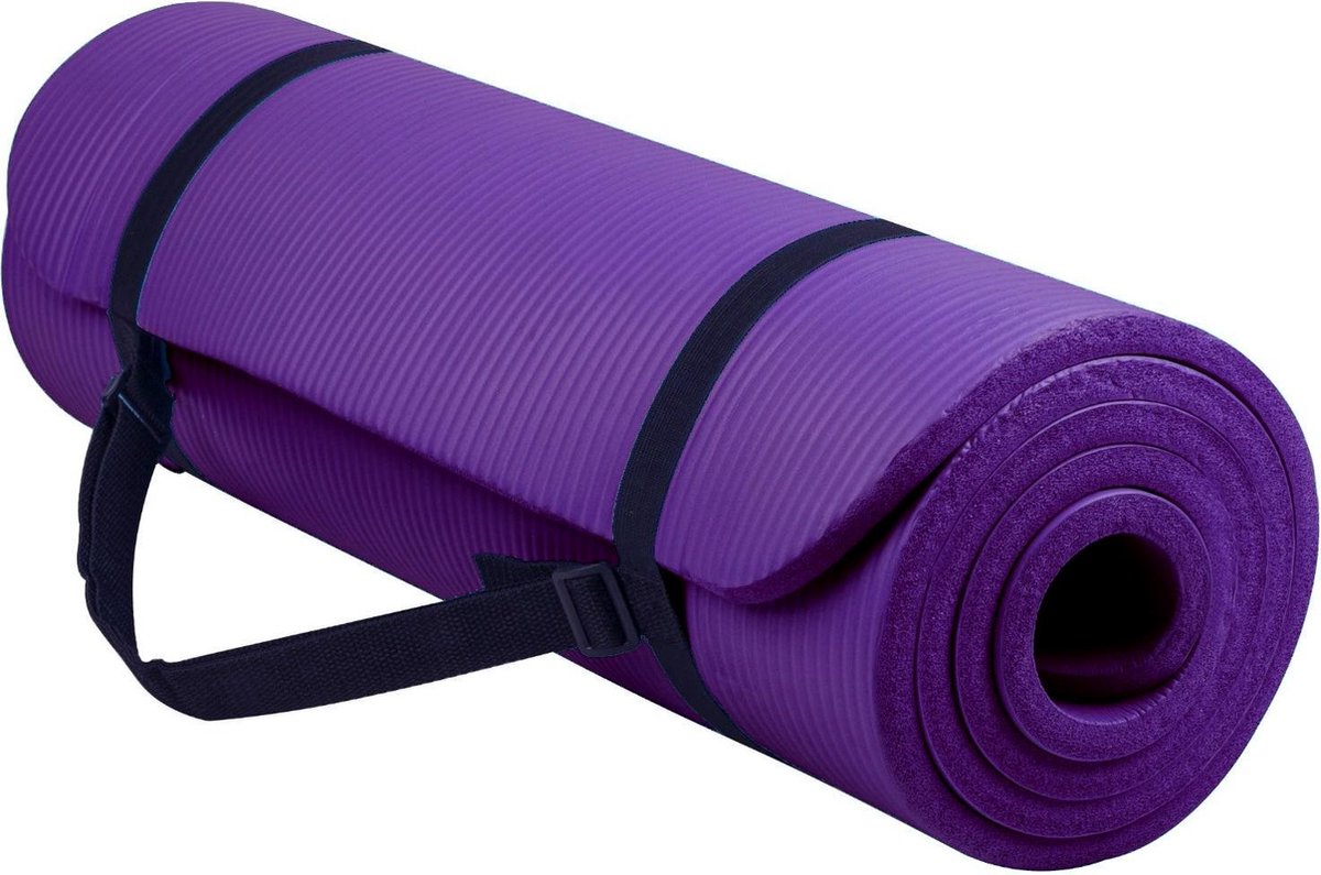 Sportbay - Fitnessmat - 180 cm x 60 cm x 1.6 cm - Paars