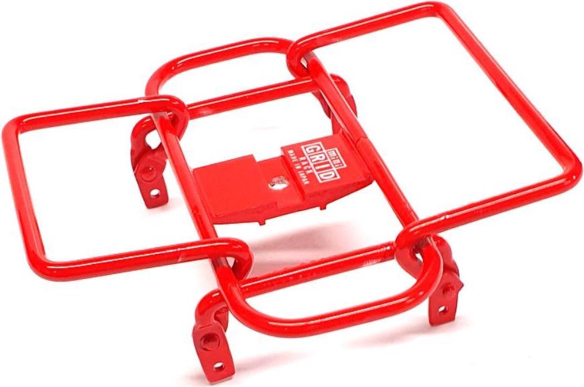 Minoura Bagagerek Mini Grid Stuur 14 X 14 Cm Staal Rood