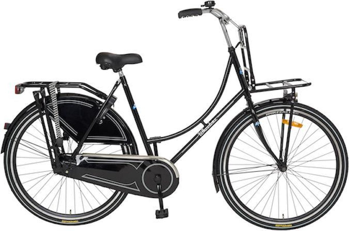 Wheelerz Omafiets 28 inch Zwart met voordrager
