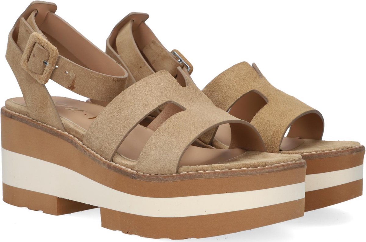 Notre-V Am42 Sandalen - Met Sleehak - Dames - Beige - Maat 38