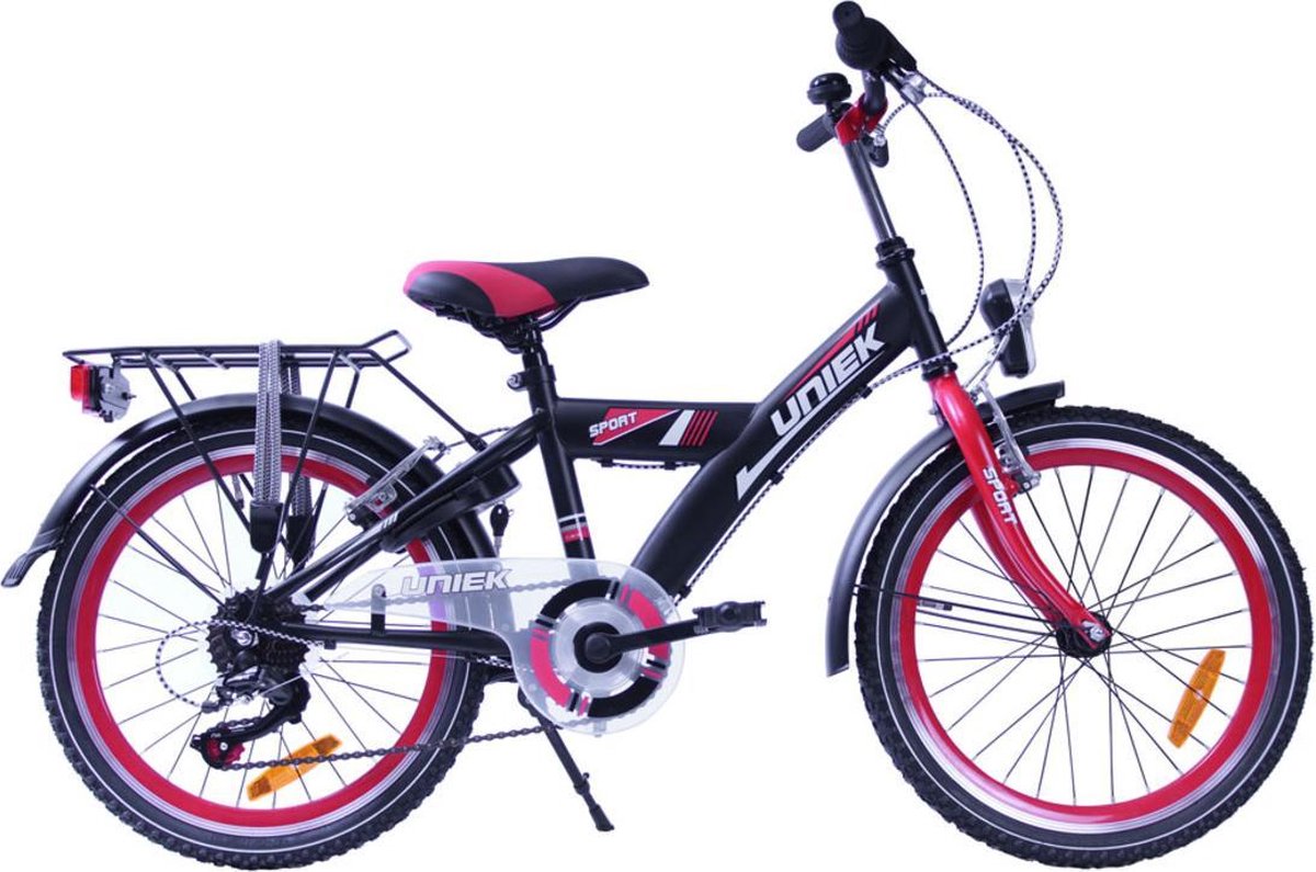 Kinderfiets Uniek Funride (V-Brake + V-Brake) J 20'' 7V Zwart / Rood