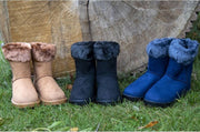 HKM Allweatherlaars Davos Fur waterproof (met bontrandje) donkerblauw maat 43