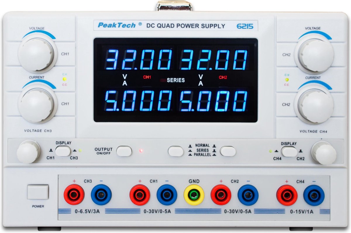 Peaktech 6215: Digitale voeding