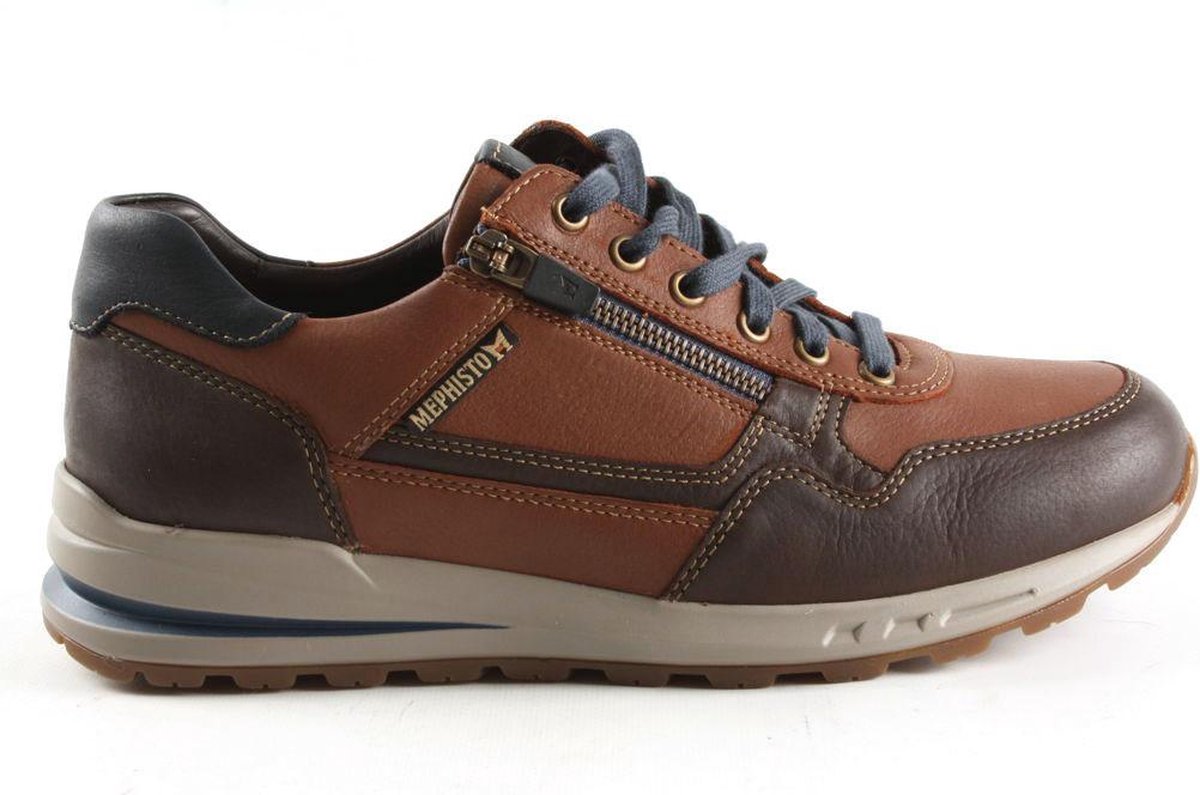 Mephisto Bradley Veterschoenen Sneakers Bruin Combi 44.5