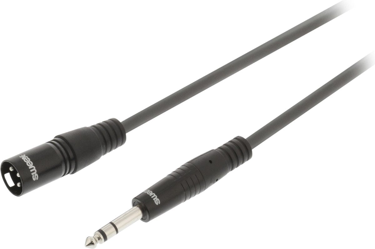 Sweex SWOP15100E50 audio kabel 5 m XLR (3-pin) 6.35mm Zwart