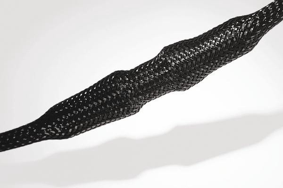HellermannTyton 170-12000 HEGP20-PET-BK Gevlochten slang Zwart Polyester 14 tot 26 mm 50 m