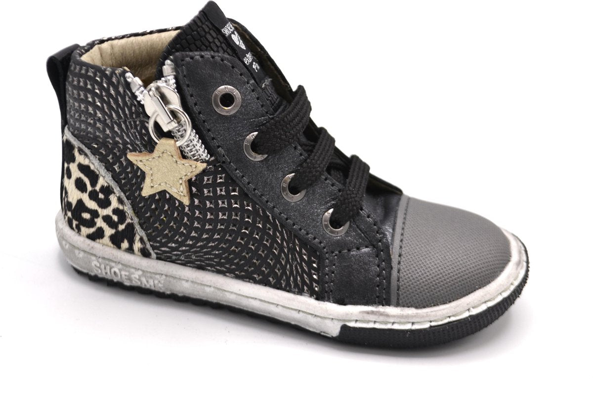 Shoesme - Eerste stap schoentjes - Meisjes - Leder - Glitter - Grijs
