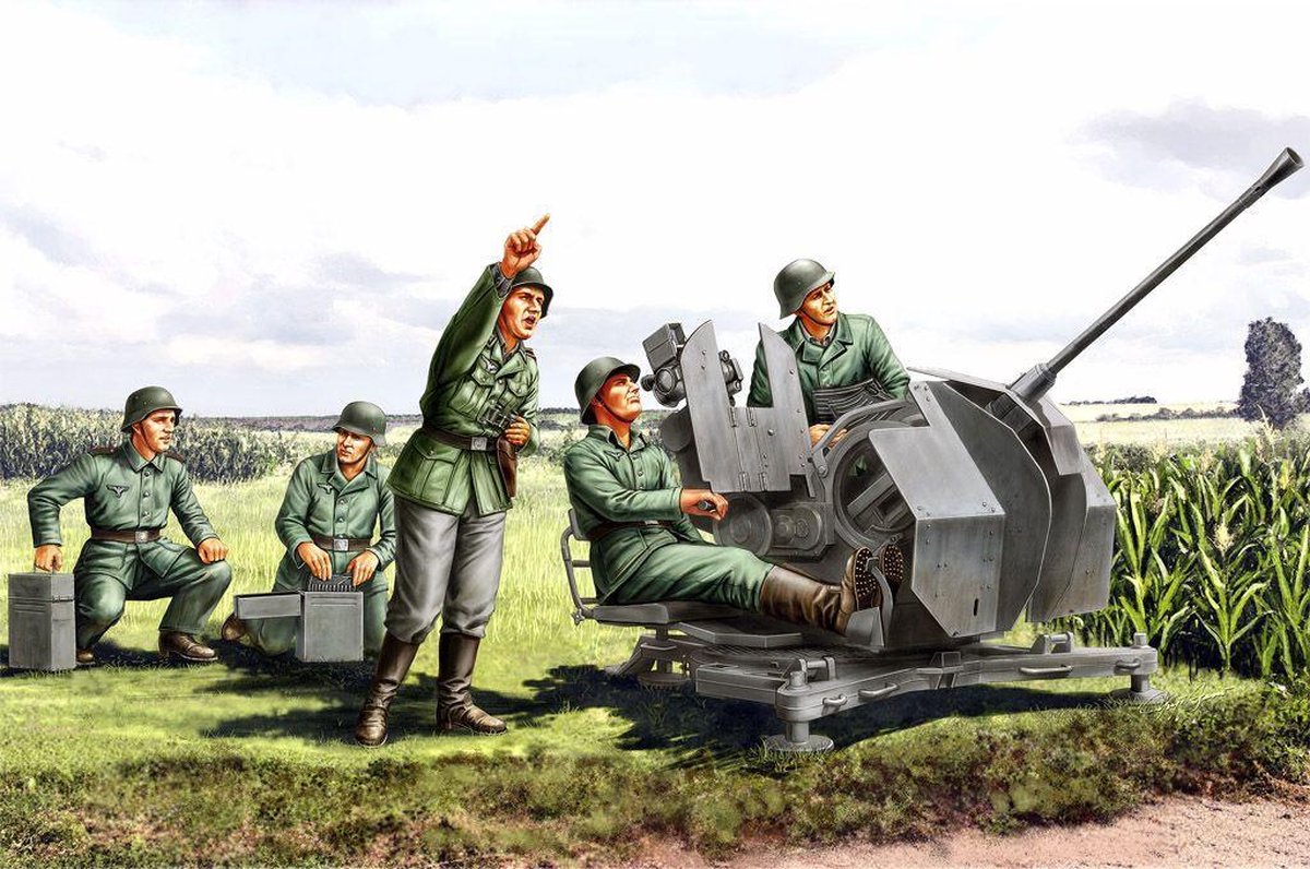 Military 20MM Flak 38 Figure Set