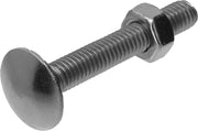 Slotbout met moer M6x40 per 15 r.v.s.