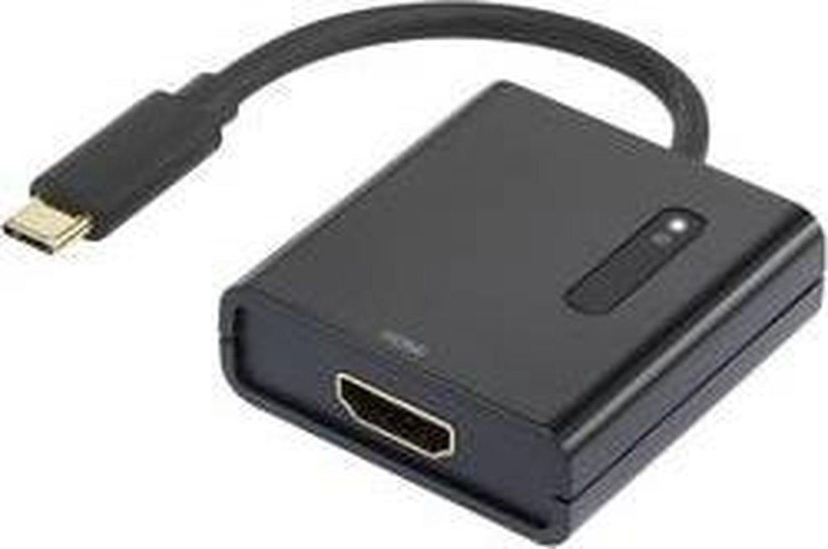 Renkforce RF-4472892 USB / HDMI Adapter [1x USB-C stekker - 1x HDMI-bus] Zwart Vergulde steekcontacten 15.00 cm