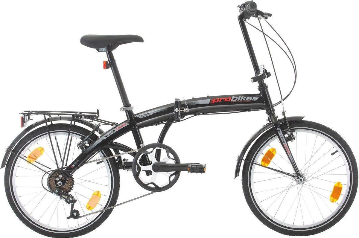 PROBIKE FOLDING 20 INCH 6 SPEED BLACK