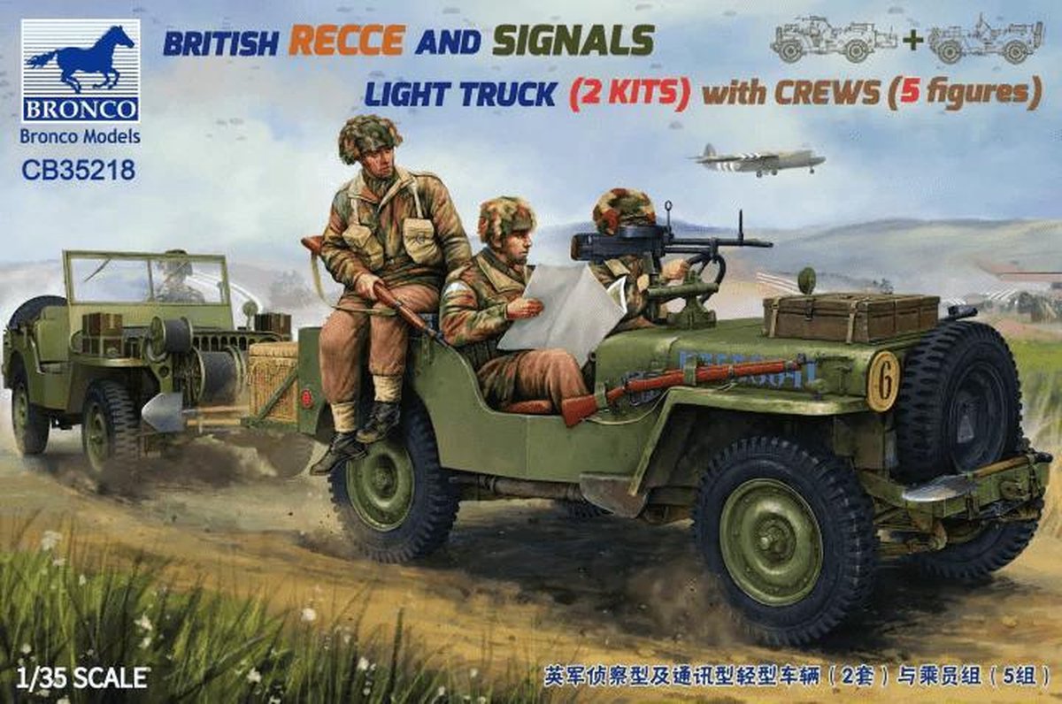 1:35 Bronco CB35218 British Recce And Signals Light Truck Plastic kit