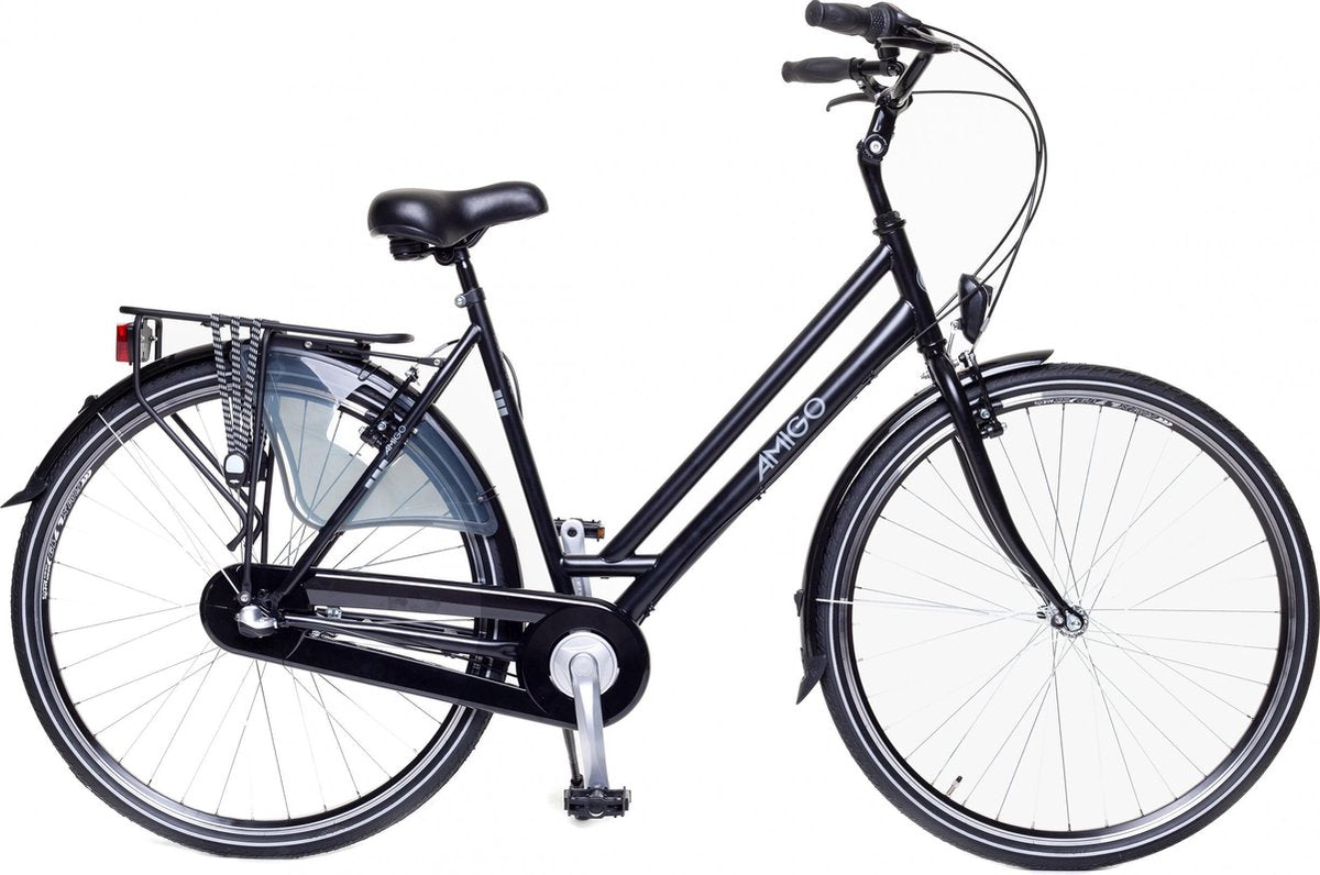 Amigo Bright - Damesfiets 28 inch - Fiets met 3 versnellingen - Matzwart