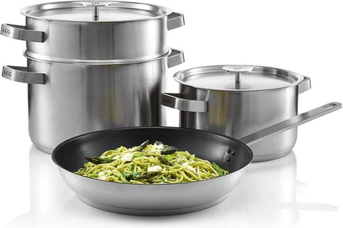 AEG A4SS Pannenset 4-delig RVS