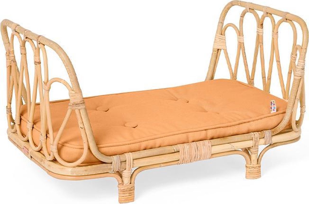 Rotan Poppenbedje Met Matrasje Caramel Poppie Toys