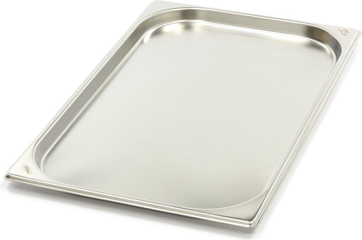 Gastronorm Bak 1/1GN - 20mm - 530x325mm - RVS - Glad - Hittebestendig - Horeca GN Bak / Plaat - Maxima