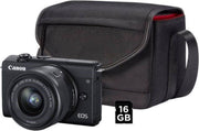 Canon EOS M200 + 15-45mm IS STM - Zwart - Inclusief Cameratas + SD-kaart