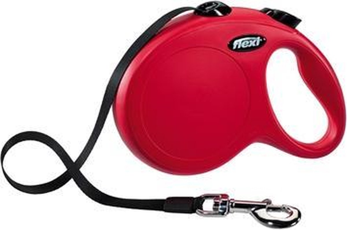 Flexi rollijn classic tape rood - l 5 mtr - 1 stuks