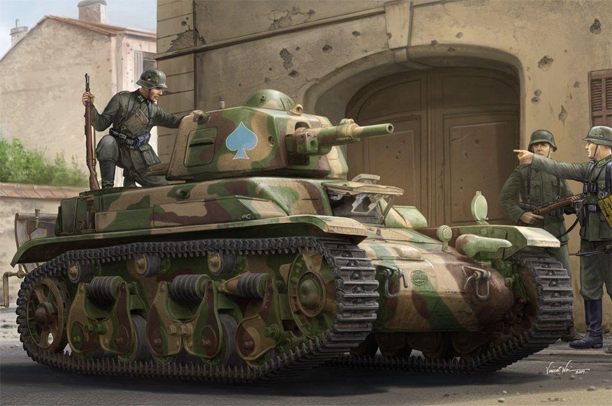 Military French R39 Light Infantery Tank