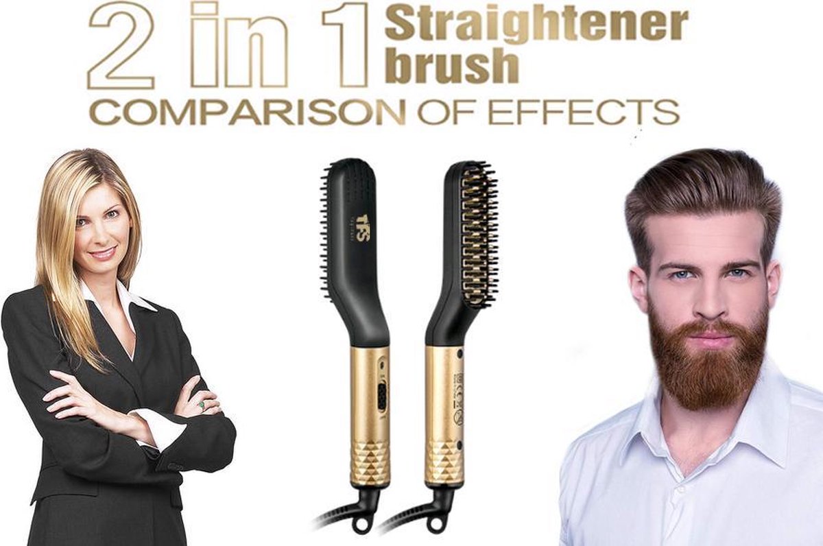 Stijltang - Baardstijler - Beard straightener - Stijlborstel - baardkam - Baardstyler - Elektrische baardstijler - Elektronische baardkam - cadeau