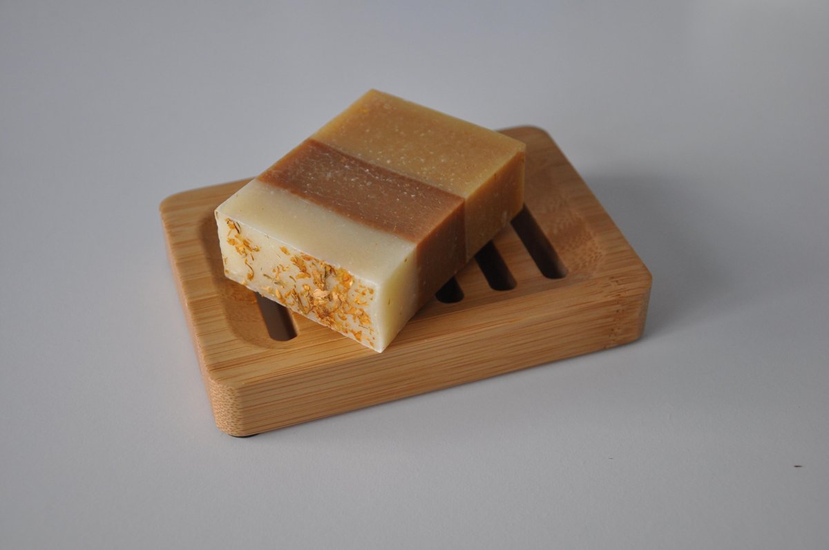 Luxe body bar citroen/peppermint 90g - Handgemaakt - Alle huidtypes - Zeep - Zero waste - Handzeep