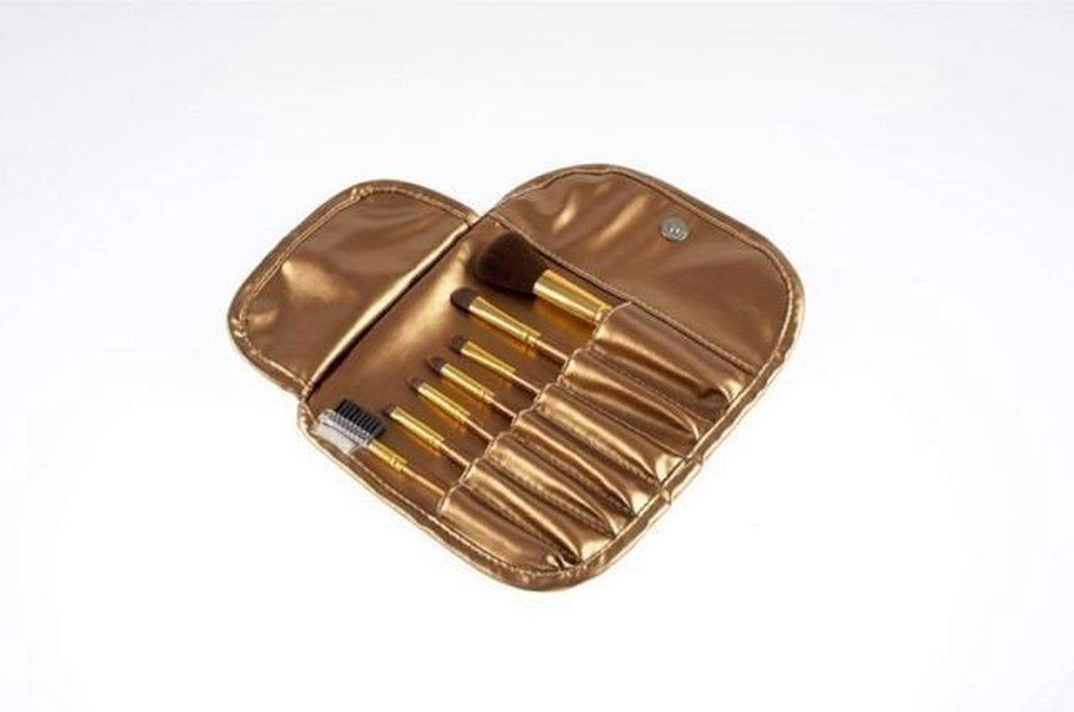 Visagie Kwastenset -Goud- 7 delig - Make-up Kwastenset