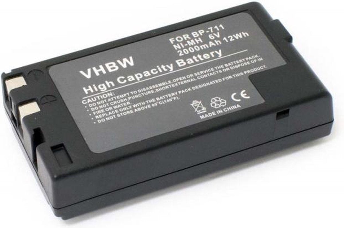 VHBW Camera accu compatibel met Canon BP-711 / 2000 mAh