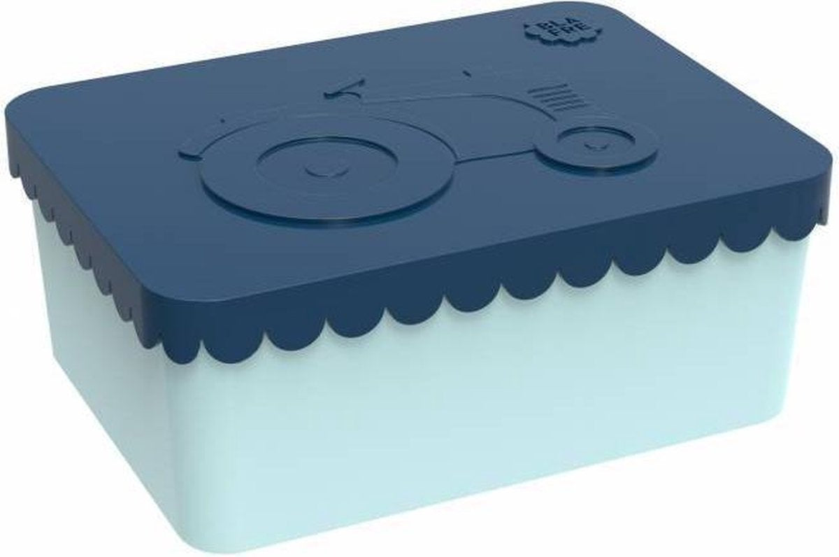 Brooddoosje Traktor Lichtblauw Donkerblauw | Blafre